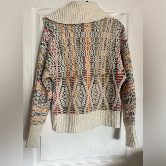 Anthropologie Agnetha Sleeping on Snow wool Chalet Jacquard Sweater S - Picture 4 of 5